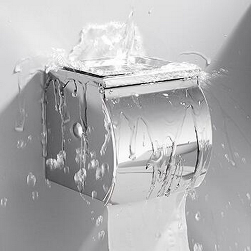 Waterproof SS304 roll paper tissue box