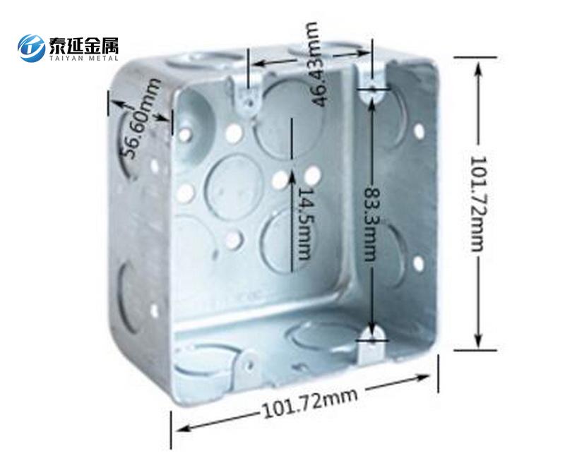 UL CUL concealed galvanized switch socket junction box