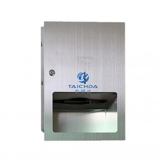 Stainless steel 304 recessed paper towel dispenser for washroom