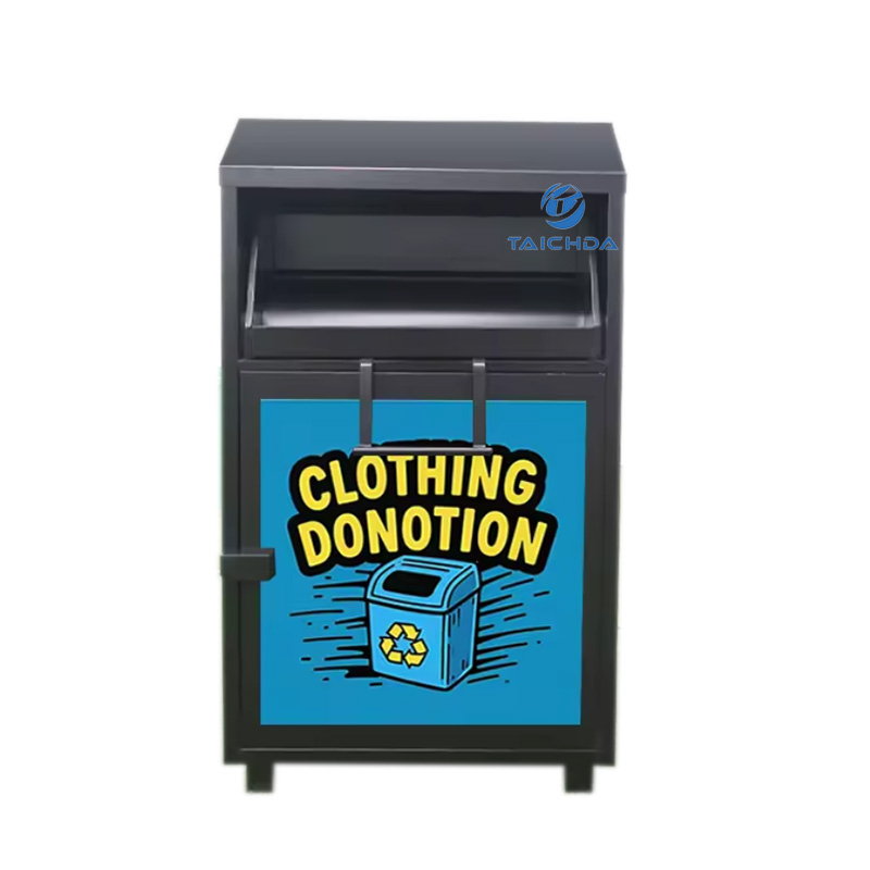 Anti theft clothes donation bins