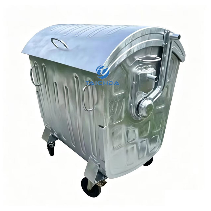 Outdoor wheeled garbage bins